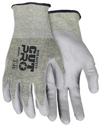 MCR Safety Cut Pro® 18 Gauge ARX® Aramid Shell Cut, Abrasion and Puncture Resistant Work Gloves Polyurethane (PU) Coated Palm and Fingertips-Large