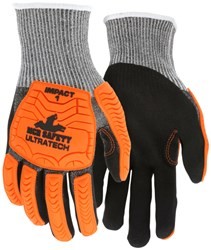 ULTRATECH IMPACT LEVEL 1 GLOVES - ORANGE/BLACK, MEDIUM