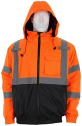 Hi-VIS FLUORESCENT ORANGE JACKET, MEDIUM