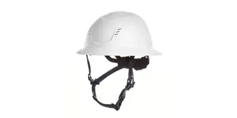 10250581-BL94464: V-Gard H2® Full Brim Safety Helmet, Vented, White (BL # 94464 Deshazo Logo)