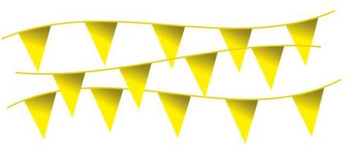 Pennant Flag Yellow- 12"x18"x105ft