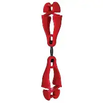 ERGODYNE-3420-RED: 19413 Swiveling Glove Clip Holder with Dual Clips