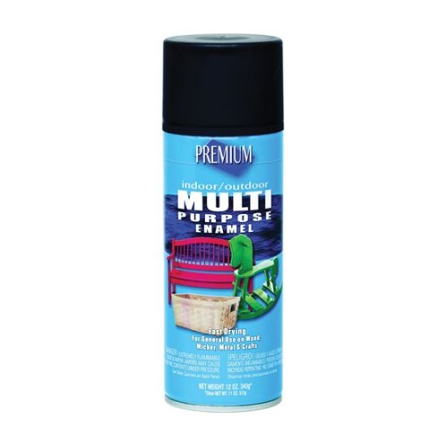 PAINT SPRAY MP FLAT BLACK 12OZ
