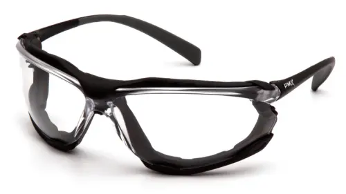 PYRAMEX-SB9310ST: PROXIMITY CLEAR SAFETY GLASSES, REMOVABLE FLAME RESISTANT FOAM PADDING, AF (12/PACK)