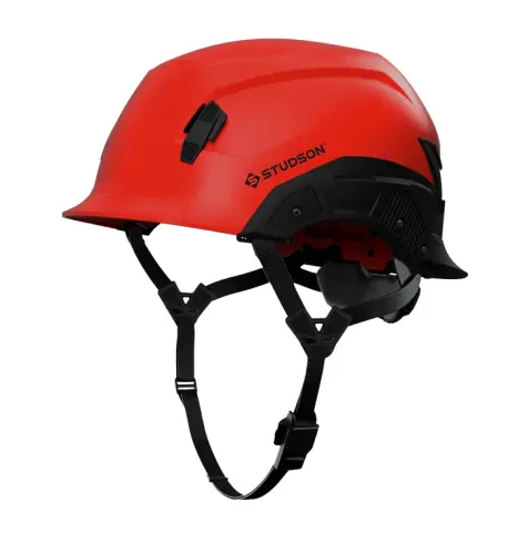 STUDSON-SHK1-ERLX MULLINS: SHK-1 Non-Vented - Red (Climber Style) MULLINS LOGO