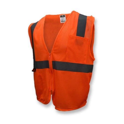 Radians SV2Z Economy Type R Class 2 Mesh Safety Vest with Zipper, MEDIUM