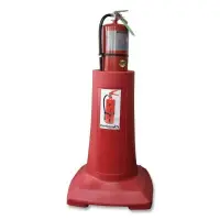 CORTINA-03-229-3401: Fire Extinguisher Stand Polyethylene Red 5 to 20 lb