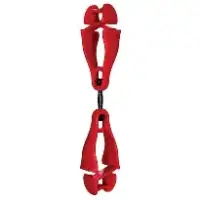 ERGODYNE-3420-RED: 19413 Swiveling Glove Clip Holder with Dual Clips