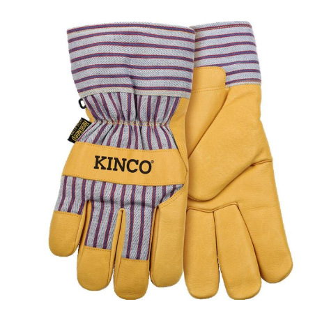 Kinco Lined Premium Grain Pigskin Palm Gloves with Safety Cuff