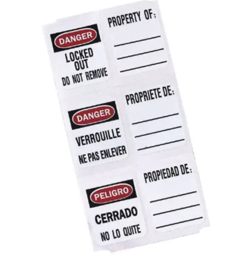 Master Lock Write-on ID Labels