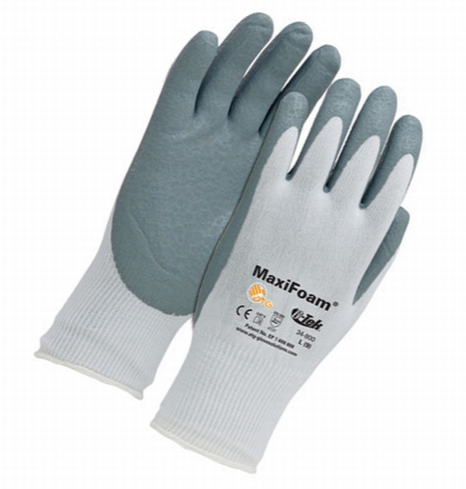PIP G-Tek MaxiFoam Gray Foam Nitrile Coated Palm & Fingertips