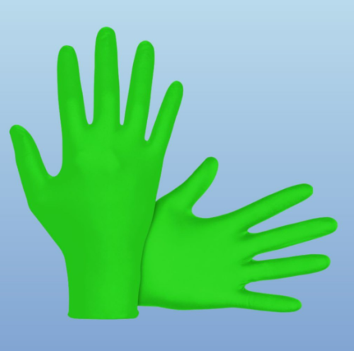 SAS Raven Invue PF 7-mil Hi-Viz Neon Green Nitrile Exam Glove
