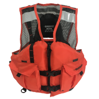 Datrex Maxflow Mesh Vest PFD, USCG Level 70N Compliant, Back D-Ring Access, SOLAS Grade Retro-reflective Tape, Size Small