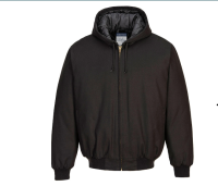 Portwest DC801 DuraDuck Quilt Lined Hooded Jacket, Black, M