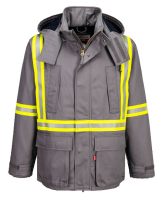 Portwest FR610 Bizflame Insulated FR Parka, Gray, M