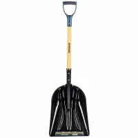 Gemplers Poly Scoop Shovel with Wood Handle (47" Overall Len.)