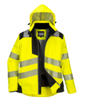 Portwest PW3 Series ANSI Class 3 Hi-Vis Woman's Winter Jacket, Insulatex Lining, Stain-Resistant Finish, XL