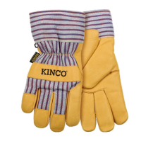 Kinco Lined Premium Grain Pigskin Palm Gloves with Safety Cuff - Size 2XL