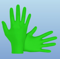 SAS Raven Invue PF 7-mil Hi-Viz Neon Green Nitrile Exam Glove