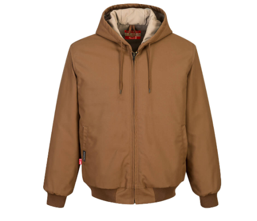 Portwest UFR48 DuraDuck Flames Quilt-Lined FR Jacket, Brown
