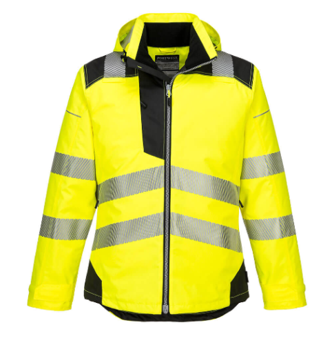 Portwest PW3 Series T400 ANSI Class 3 Hi-Viz Winter Jacket, Insulated Lining, Stain-Resistant Finish - Yellow
