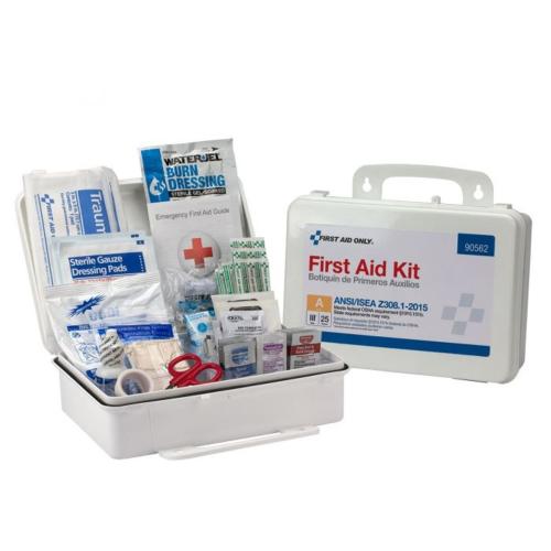 25 Person Bulk Plastic ANSI A, First Aid Kit, ANSI 2015 Compliant