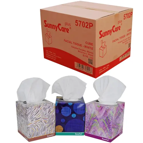 SunnyCare 5702P Facial Tissue – Cube, White (2-Ply)