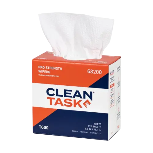 Pro Strength Wipers T600 - Pop-Up Box, White, 126 Sheets