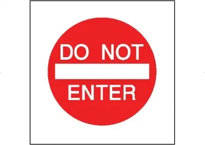View Temporary Construction Sign 24"x24" +Do Not Enter/Red