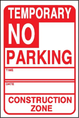 Tow Away/Temporary Parking Signs Waterproof Cardboard 12"X18"