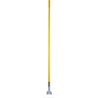 Fiberglass Dust Mop Handle with Clip-On Connector 60" - Yellow