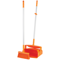 Lobby dust pan w/ broom