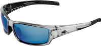 Maki® Blue Mirror Polarized Lens, Silver Inlay Frame
