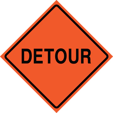 Temporary Construction Signs 24"x24"