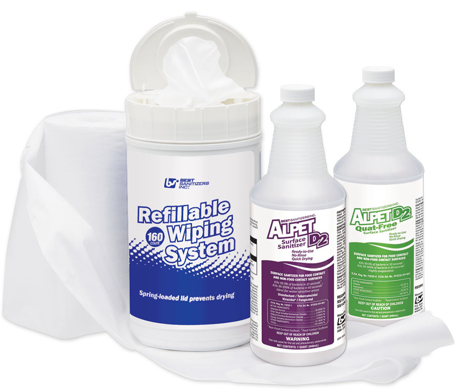 Best Sanitizer Refillable Wiping System