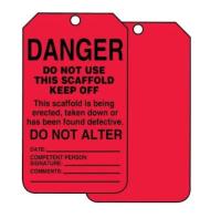 Scaffold Status Safety Tag: Danger
