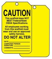 Scaffold Status Safety Tag: Caution