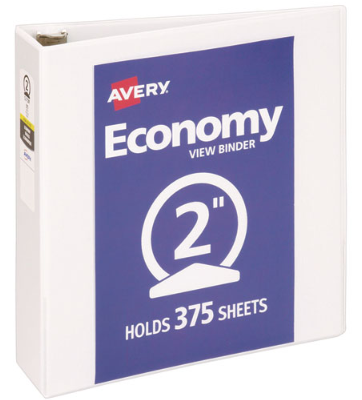 BINDER,VIEW,3RG,ECON,2",WHT