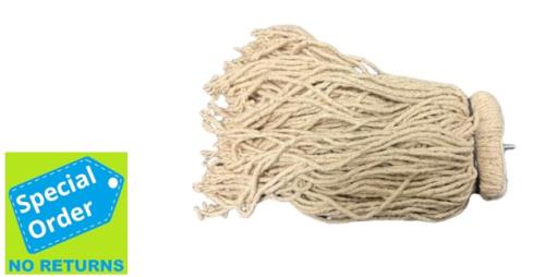 #16 RAYON SCREW-TYPE CUT END MOP, WHITE, 12/CS