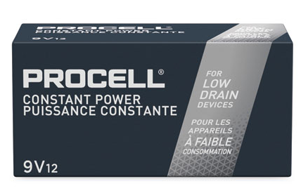 BATTERY,PROCELL,9V,12/BX