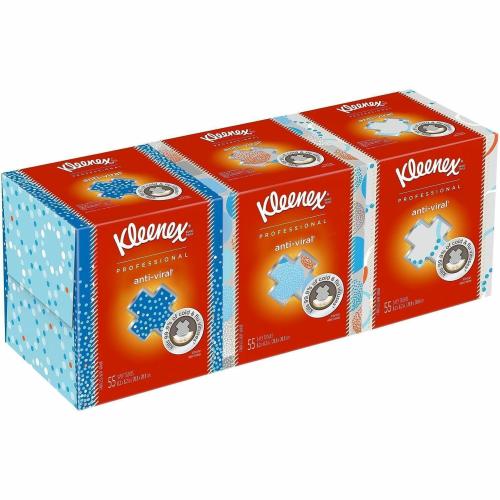 KLEENEX ANTI VIRAL CUBE FACIAL TISSUE 12/CS