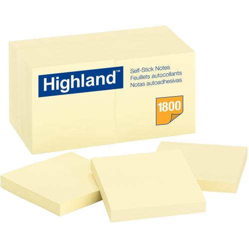 NOTE,3X3, 18 PK,YW