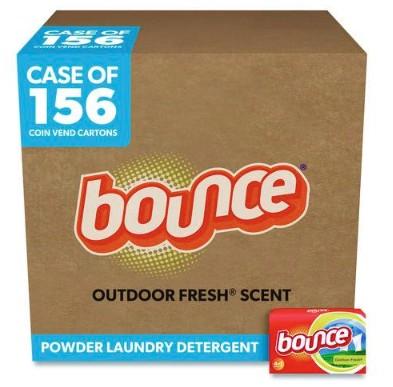 BOUNCE VENDING DRYER SHEETS, OUTDOOR FRESH, 2/BX, 156 BX/CS