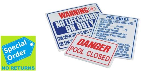 24X36" SPA RULES SIGN