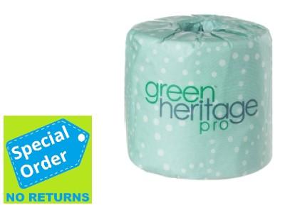 GREEN HERITAGE PRO BATH TISSUE 4X3.1, 2PLY, 500/RL 96/CS