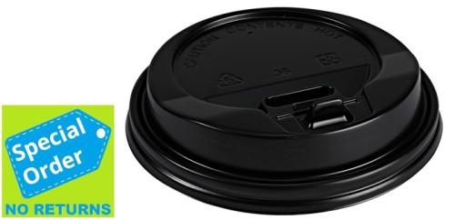 EMPRESS DOME LID FOR 10-20OZ PAPER HOT CUPS, BLACK,10/100 CS