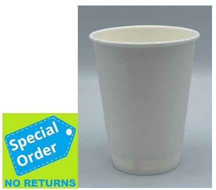 EMPRESS DOUBLE WALL PAPER HOT CUP 12 OZ, WHITE, 20/25 CS
