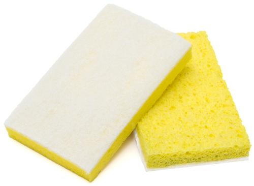 ACS LIGHT DUTY SCRUBBER SPONGE YELLOW/WHITE 8/5 CS