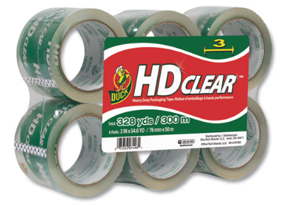 6PK 3"X55YD PACKAGING TAPE