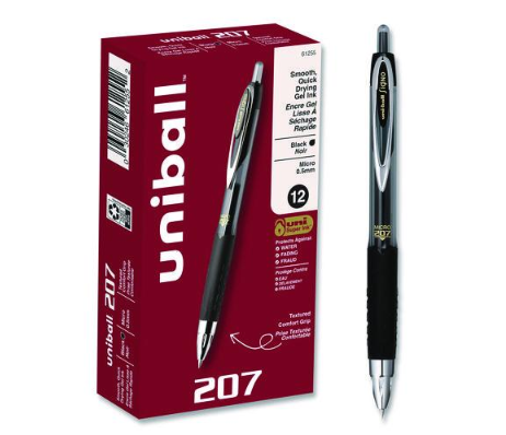 PEN,UNI-BALL 207 GEL,BK
